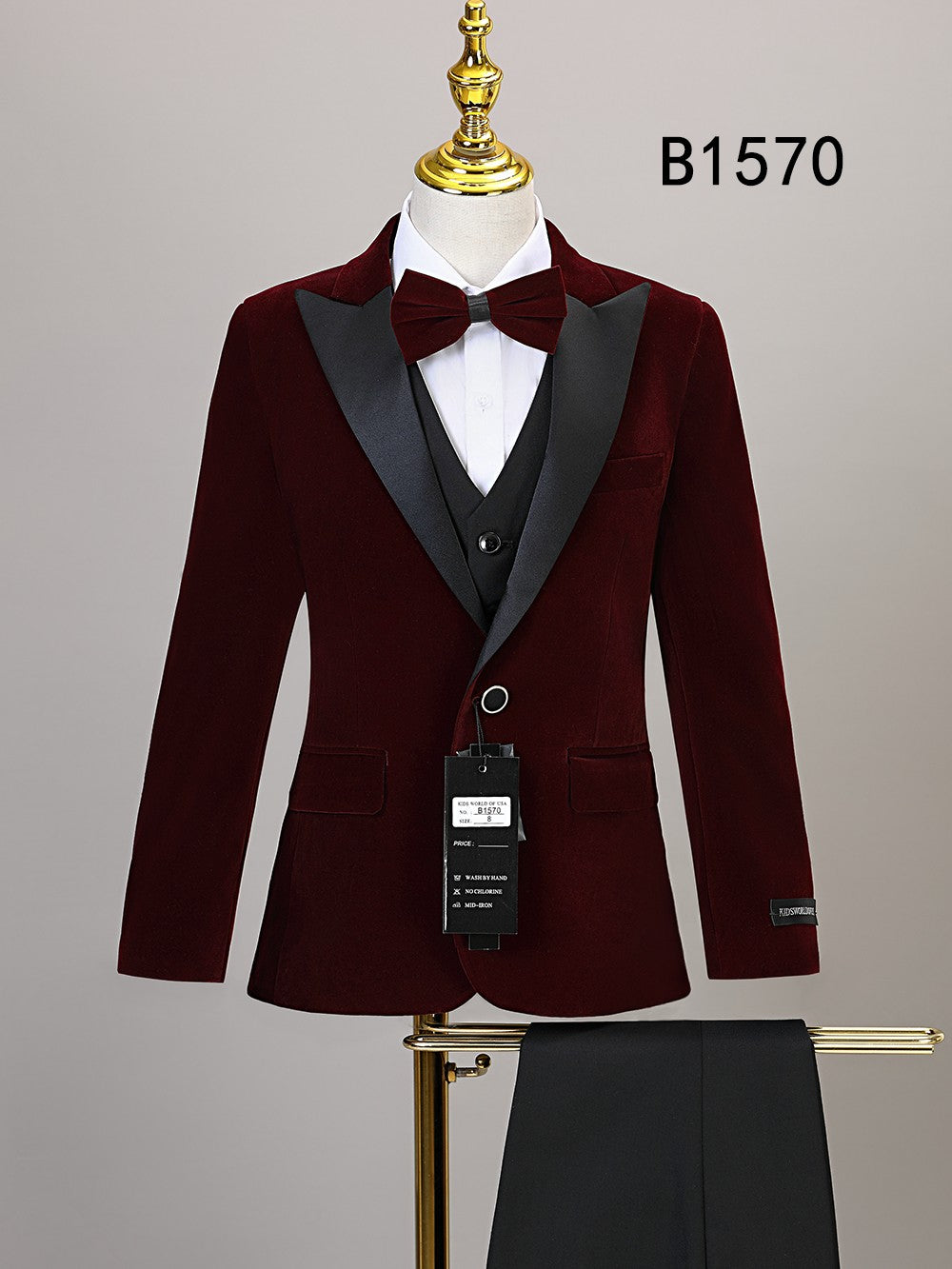 Kids World of USA Boys 8-20 5-Piece Suit main image 1