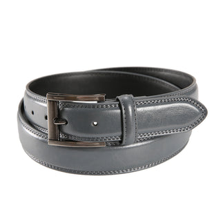 Grey Bonded Leather Dress Belt