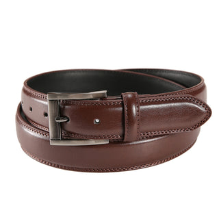 Brown Bonded Leather Dress Belt