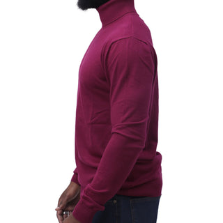 Burgundy Traditional Fit Turtleneck Sweater