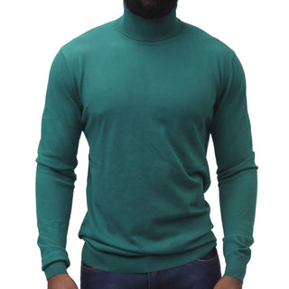 Hunter Green Traditional Fit Turtleneck Sweater