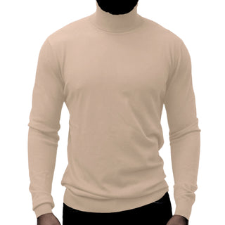 Camel Slim Fit Turtleneck Sweater