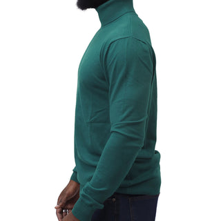 Hunter Green Traditional Fit Turtleneck Sweater