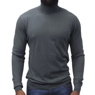 Charcoal Traditional Fit Turtleneck Sweater