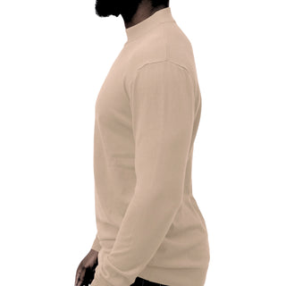 Camel Traditional Fit Mockneck Sweater