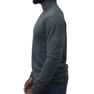 Charcoal Traditional Fit Turtleneck Sweater