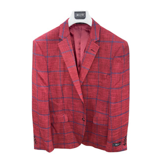 Big Plaid Modern Fit Sportcoat - Berry