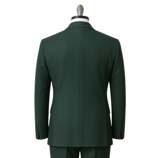 100% Wool 2 Button Modern Fit Hunter Green Suit