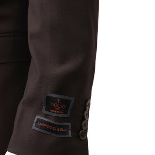 100% Wool 2 Button Modern Fit Brown Suit