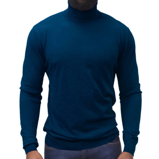 Navy Slim Fit Turtleneck Sweater