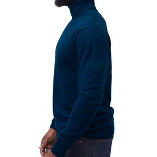 Navy Slim Fit Turtleneck Sweater