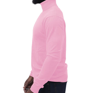 Pink Slim Fit Turtleneck Sweater