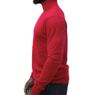 Red Slim Fit Turtleneck Sweater