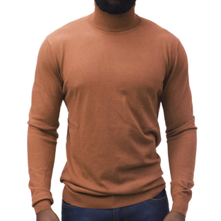 Rust Slim Fit Turtleneck Sweater