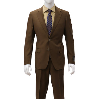 100% Wool 2 Button Modern Fit Tobacco Suit