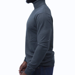 Charcoal Slim Fit Turtleneck Sweater