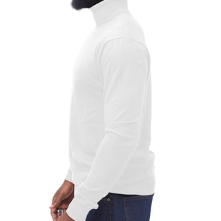 White Slim Fit Turtleneck Sweater