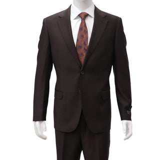 100% Wool 2 Button Modern Fit Brown Suit