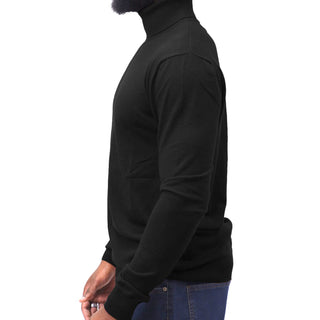 Black Traditional Fit Turtleneck Sweater