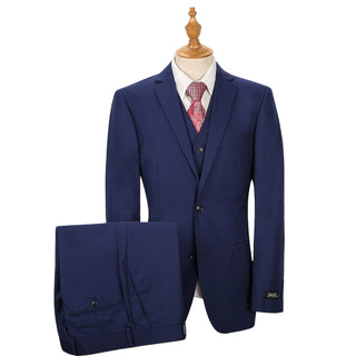 Joseph Michael Slim Fit Sharkskin Vested Suit, Ink Blue