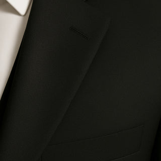Black Vested Sharkskin Suit