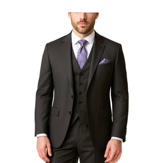 Charcoal Vested Stretch Executive Suit