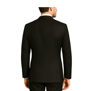 Black Vested Sharkskin Suit