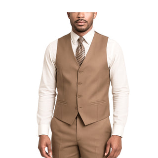 Tan Vested Executive Suit
