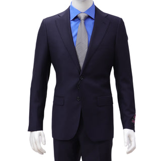 100% Wool 2 Button Slim Fit Blue Suit