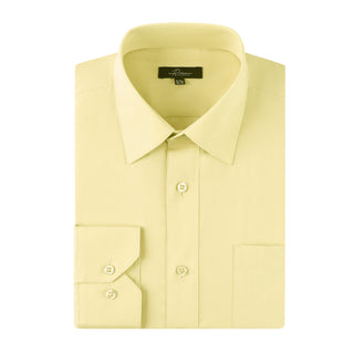 Slim Fit Luxe Solid Dress Shirt Yellow