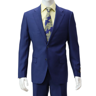 100% Wool 2 Button Modern Fit French Blue Suit