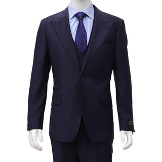 100% Wool 2 Button Modern Fit Blue Suit