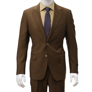 100% Wool 2 Button Modern Fit Tobacco Suit