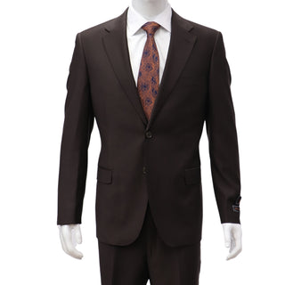 100% Wool 2 Button Modern Fit Brown Suit