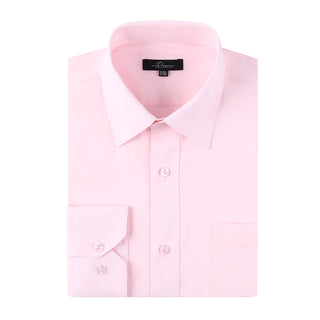 Slim Fit Luxe Solid Dress Shirt Pink