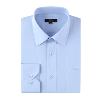 Slim Fit Luxe Solid Dress Shirt Light Blue