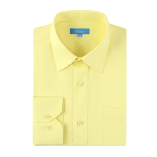 Full Fit Solid Dress Shirt Yellow