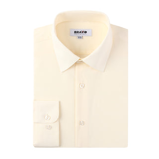 Ivory Slim Fit Solid Dress Shirt