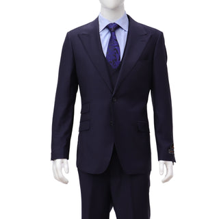 100% Wool 2 Button Modern Fit Blue Suit