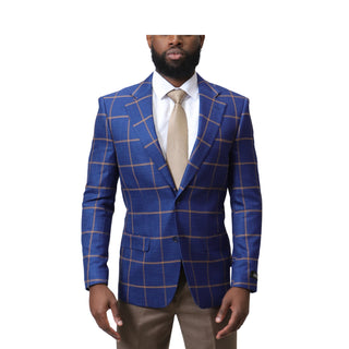 Big Plaid Modern Fit Sportcoat - Navy