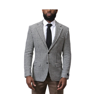 Houndstooth Modern Fit Sportcoat - Black & White