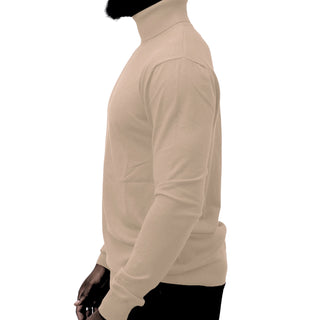 Camel Slim Fit Turtleneck Sweater