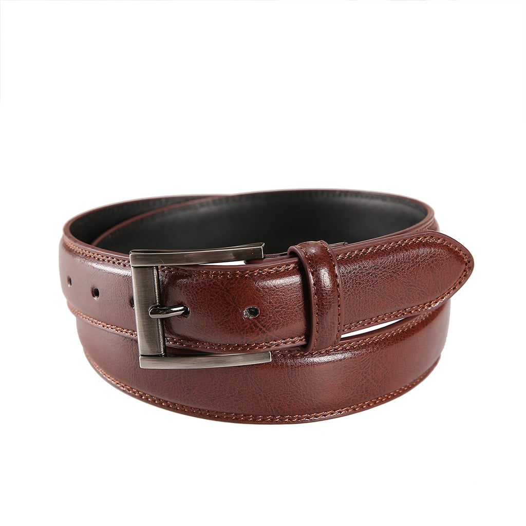 Basic Leather Belts Ddk Leather Belt Burgundy Pino Baldini – D&K Suit City